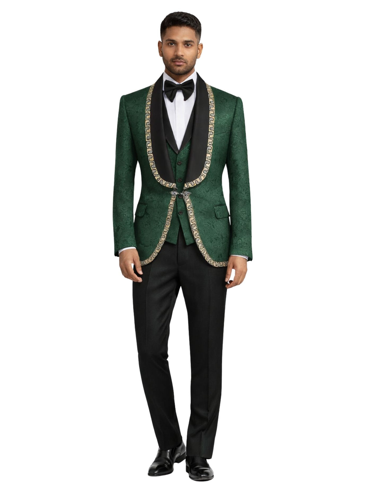 Edgers Men’s Three-Piece Suit + Bow tie + Jew button.(FFF)