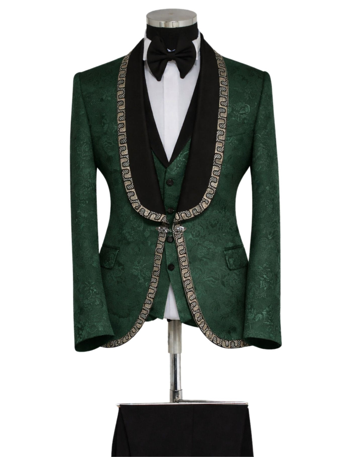 Edgers Men’s Three-Piece Suit + Bow tie + Jew button.(FFF)