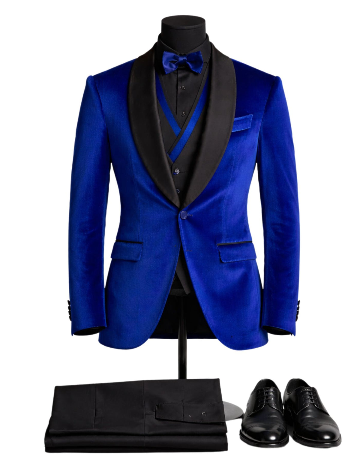 Edgers Men’s Three-Piece Velvet Suit + Bow tie.(FFF)