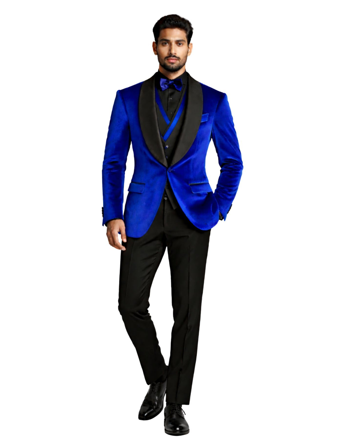 Edgers Men’s Three-Piece Velvet Suit + Bow tie.(FFF)