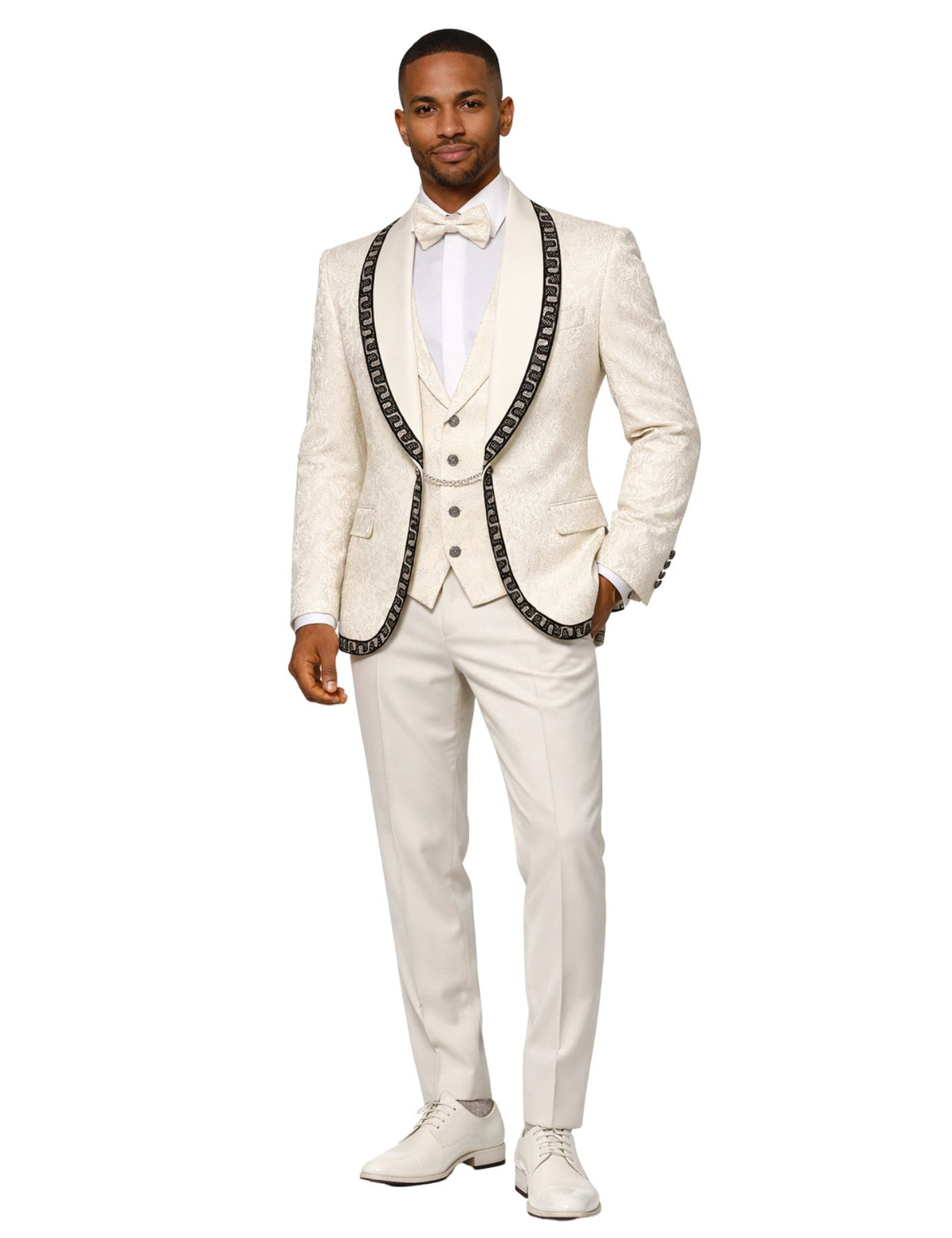 Edgers Men’s Three-Piece Suit + Bow tie