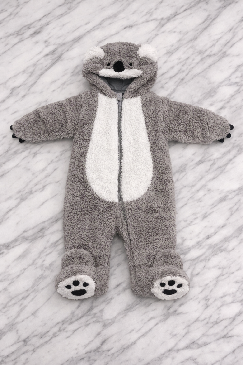 Baby Plush Hooded Sleepsuit