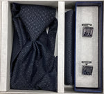 Pierre Cavelli Men’s Paisley Tie, Pocket Square & Cufflinks Gift Set