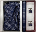 Pierre Cavelli Men’s Paisley Tie, Pocket Square & Cufflinks Gift Set