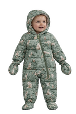 Indigo Baby Hooded Winter Snowsuit with Mittens & Booties