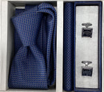Pierre Cavelli Men’s Paisley Tie, Pocket Square & Cufflinks Gift Set