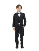 Kids Formal Patterned fabricSuit Set – Jacket, Pants, Vest and Bow tie.