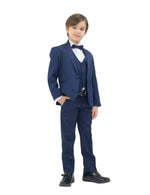 Kids Formal Patterned fabricSuit Set – Jacket, Pants, Vest and Bow tie.