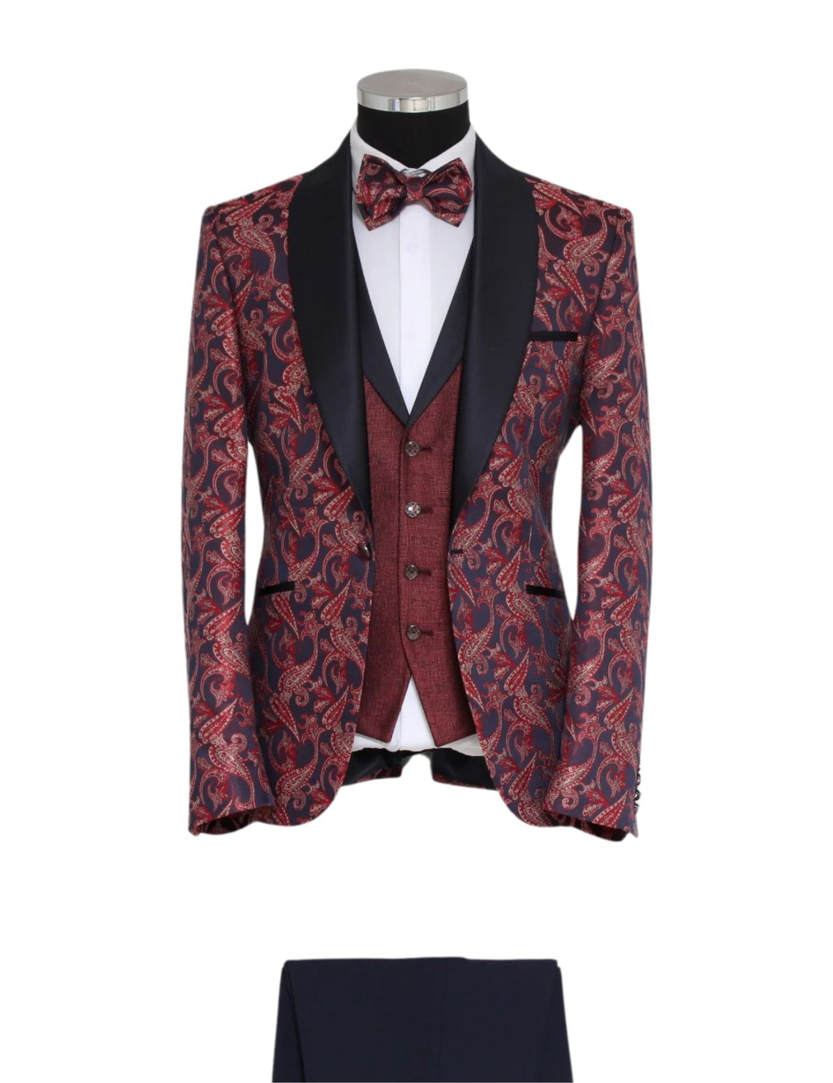 Masculini Men’s Three-Piece Suit + Bow tie