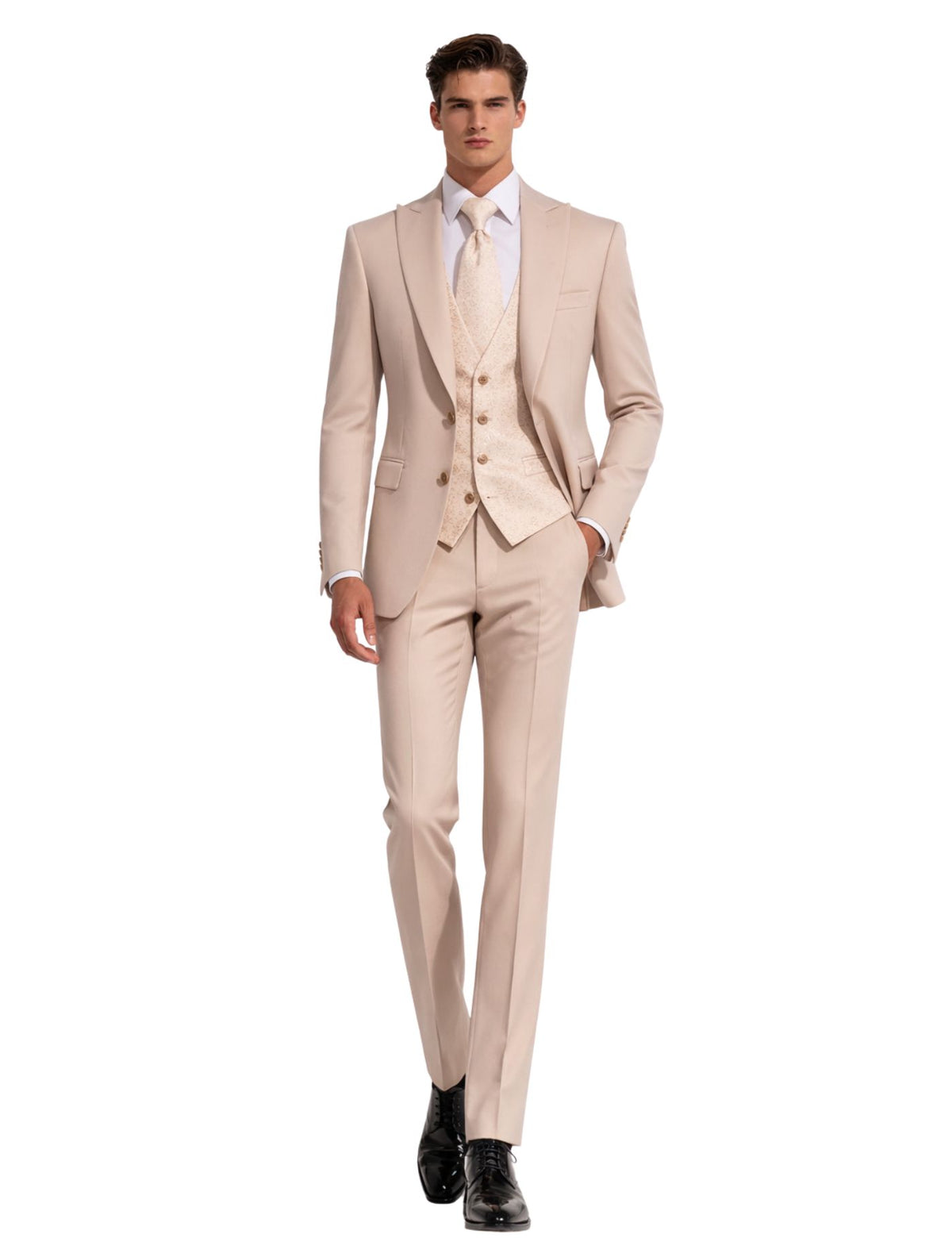 Masculini Men’s Three-Piece Suit + Tie