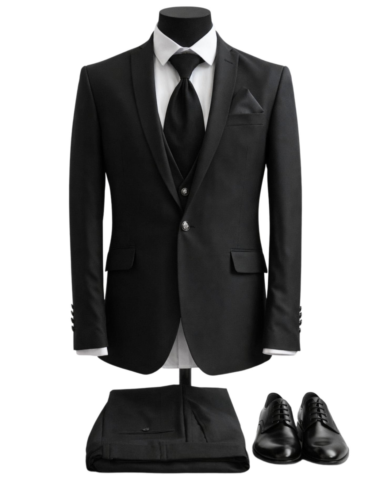 Musculin Men’s Three-Piece Suit + Tie.(FFF)