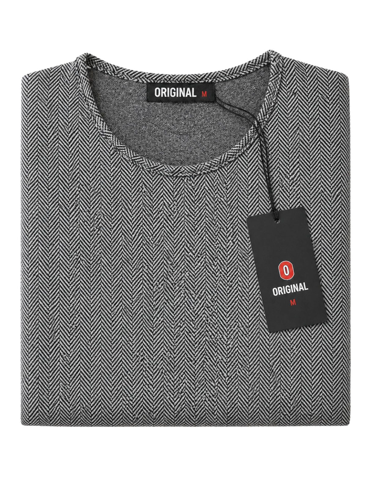 Original Men’s Textured Knit Long Sleeve Pollover.(FFF)