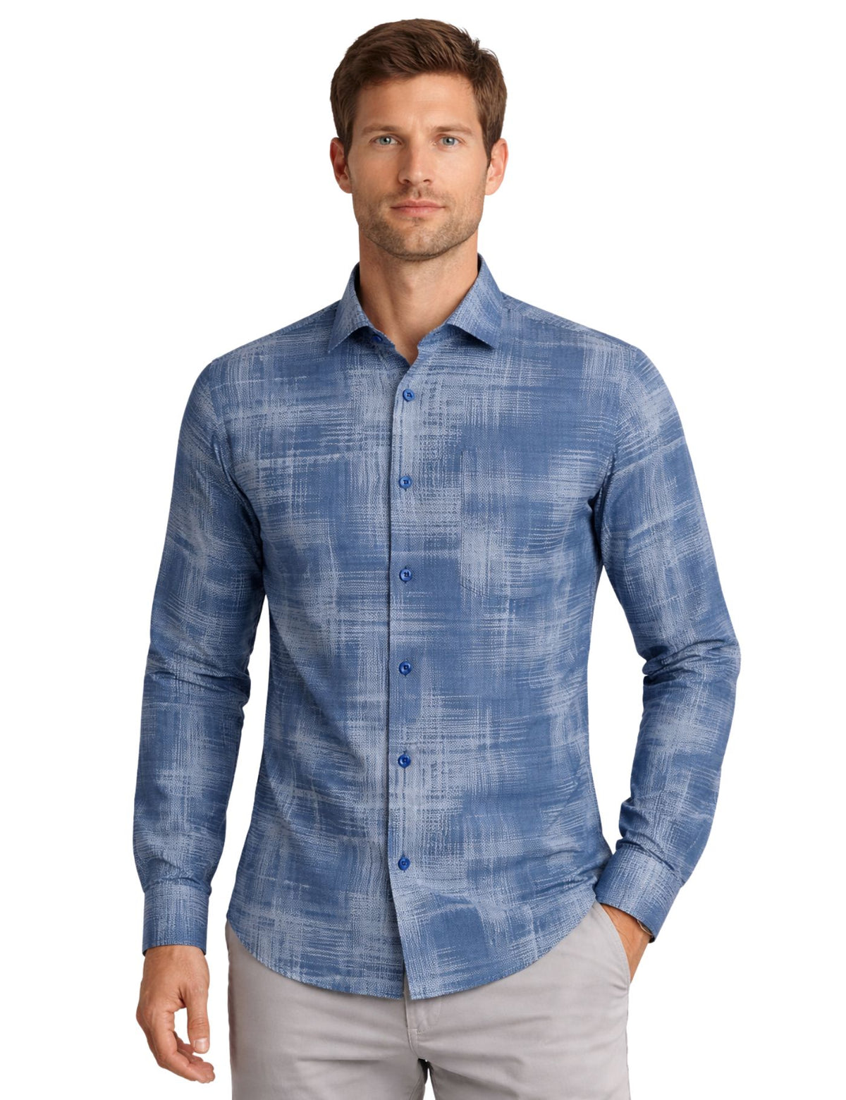 Piserro Men's Patterned Shirt.(FFF)