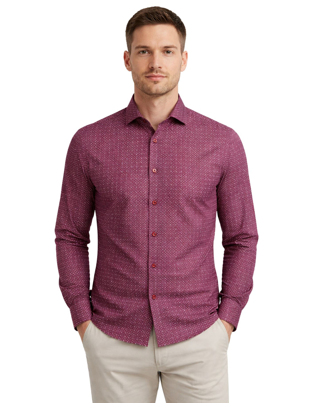 Piserro Men's Patterned Shirt.(FFF)