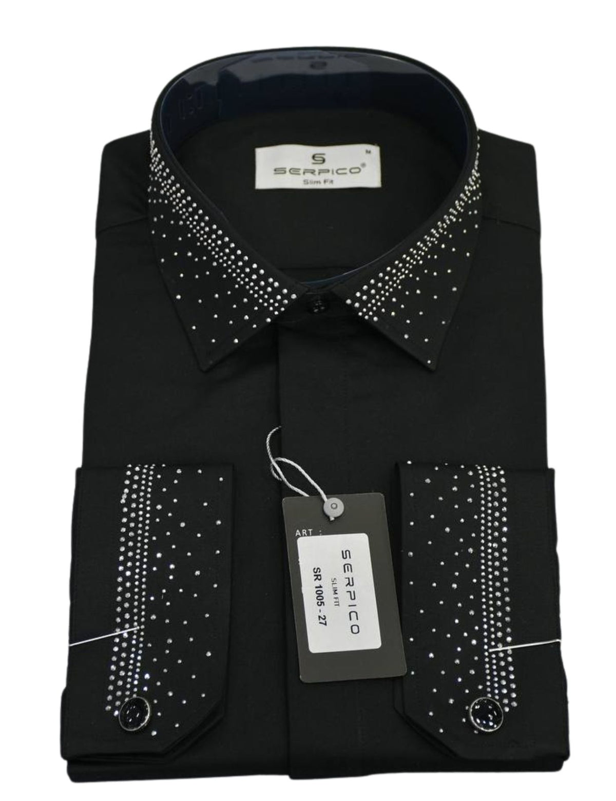 Serpico Men’s Rhinestone Dress Shirt.(FFF)