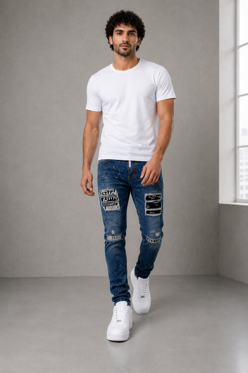 DNM Skinny Fit Jeans Pants.(FFFF)