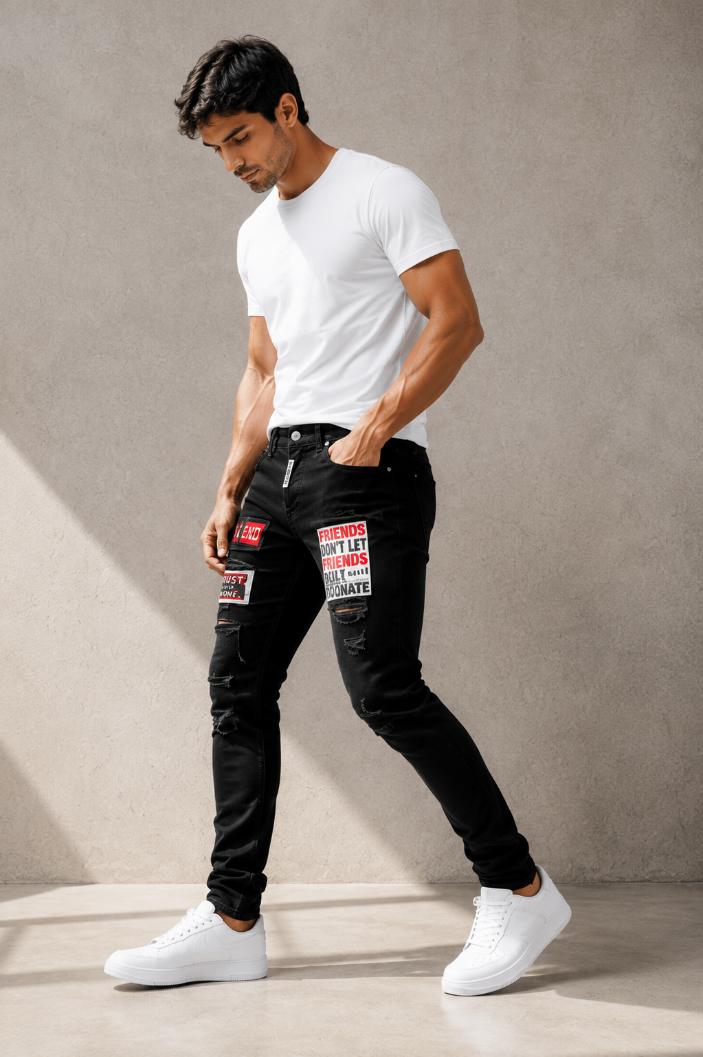 DNM Skinny Fit Jeans pants.(FFFF)