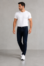 Men’s Dark Indigo Stretch Denim Jeans.(FFFF)