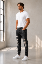2Y Premium Patched Jeans Pant.(FFFF)