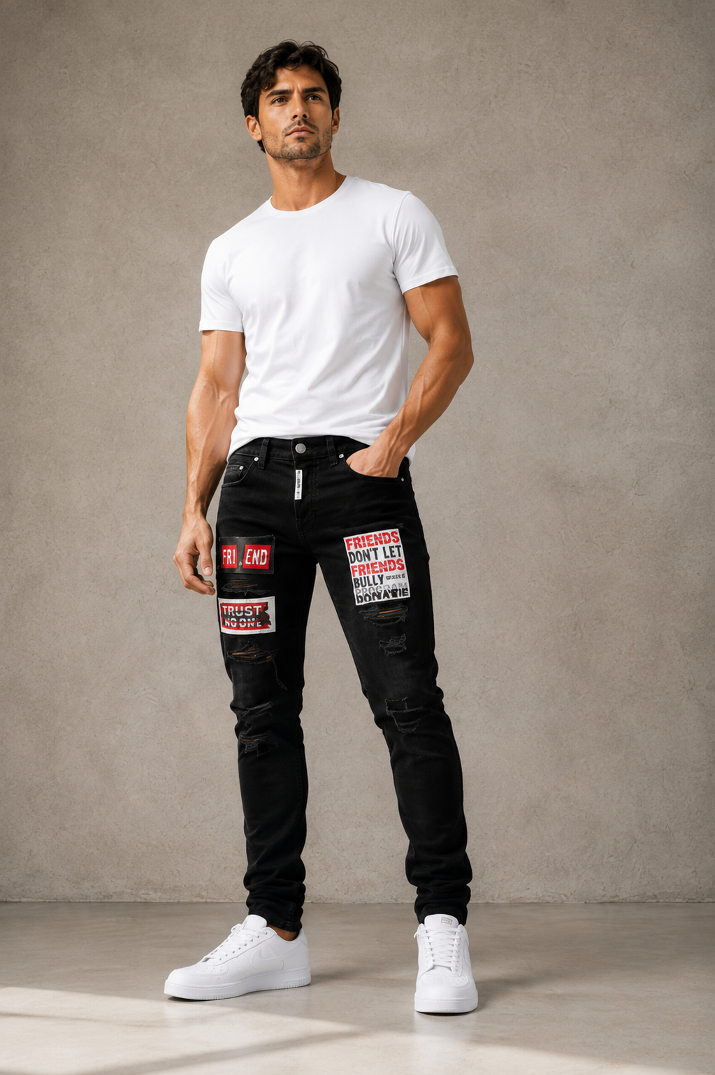 DNM Skinny Fit Jeans pants.(FFFF)