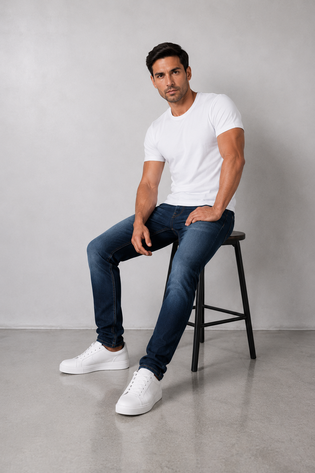 Men’s Fashion Denim Jeans – Indigo Blue.(FFFF)