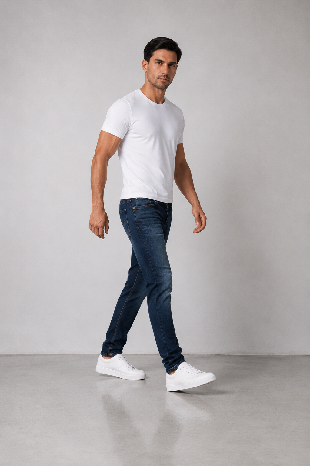 Men’s Fashion Denim Jeans – Indigo Blue.(FFFF)