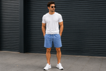 Men’s Denim Drawstring Shorts.(FFFF)