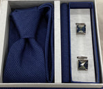 Pierre Cavelli Men’s Paisley Tie, Pocket Square & Cufflinks Gift Set