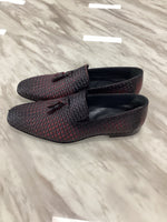 Men’s Woven Leather Tassel Loafers