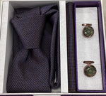 Pierre Cavelli Men’s Paisley Tie, Pocket Square & Cufflinks Gift Set