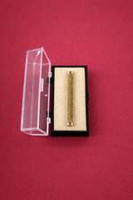 Gold Woven Pattern Tie Clip – Classic Men’s Formal Accessory