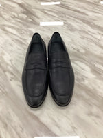 Men’s Black Textured Leather Loafers