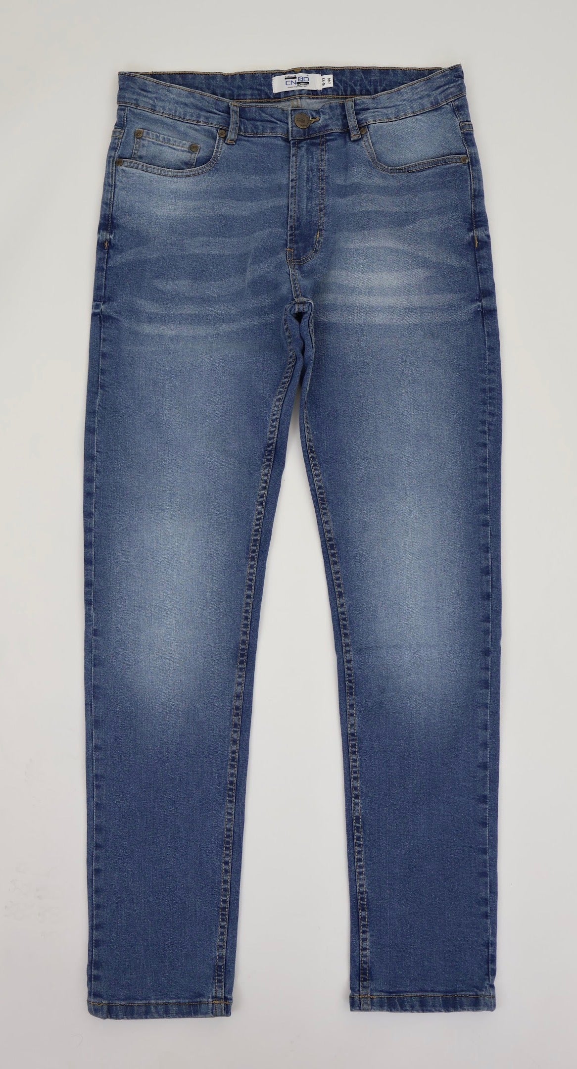 Men’s Fashion Denim Jeans – Indigo Mid Blue
