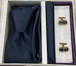 Pierre Cavelli Men’s Paisley Tie, Pocket Square & Cufflinks Gift Set