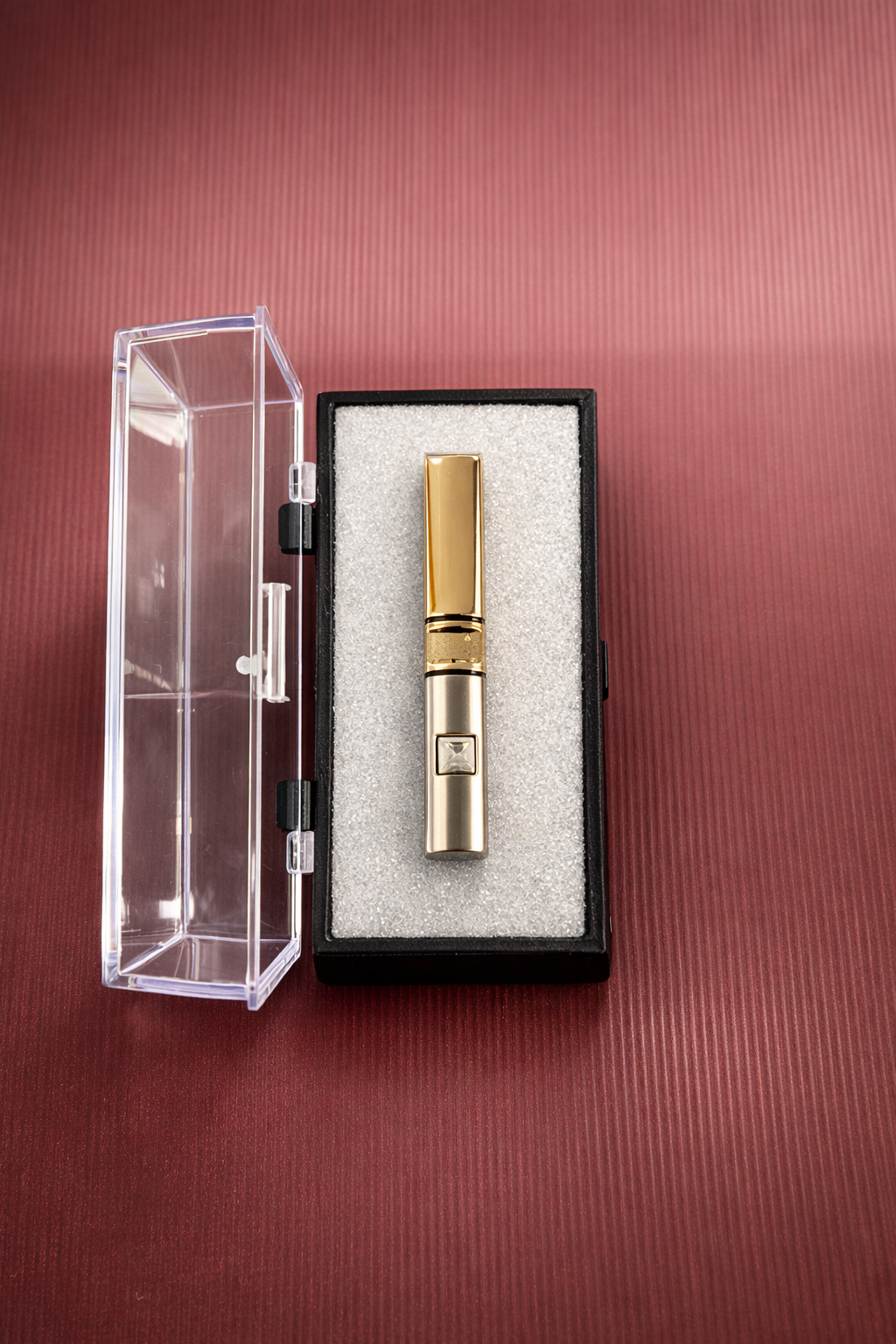 Luxury Two-Tone Gold & Silver Tie Clip with Square Detail