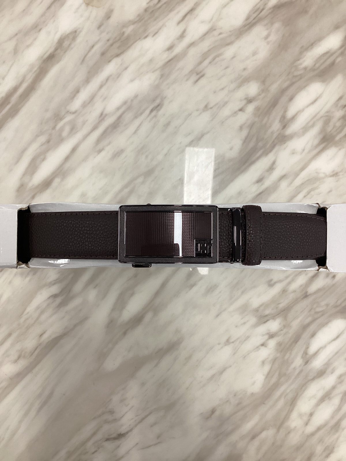 Men’s Ratchet Leather Belt – Automatic Buckle