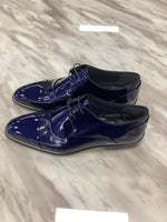 Men’s Navy Blue Patent Leather Dress Shoes