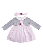 Indigo Girls Dress Set with Long Sleeve Bolero & Headband
