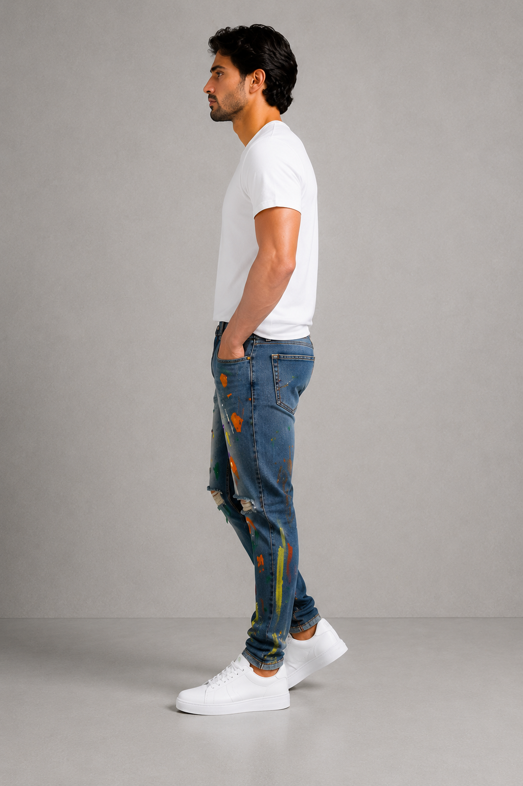 2YDNM Skinny Fit Jeans Pants.(FFFF)