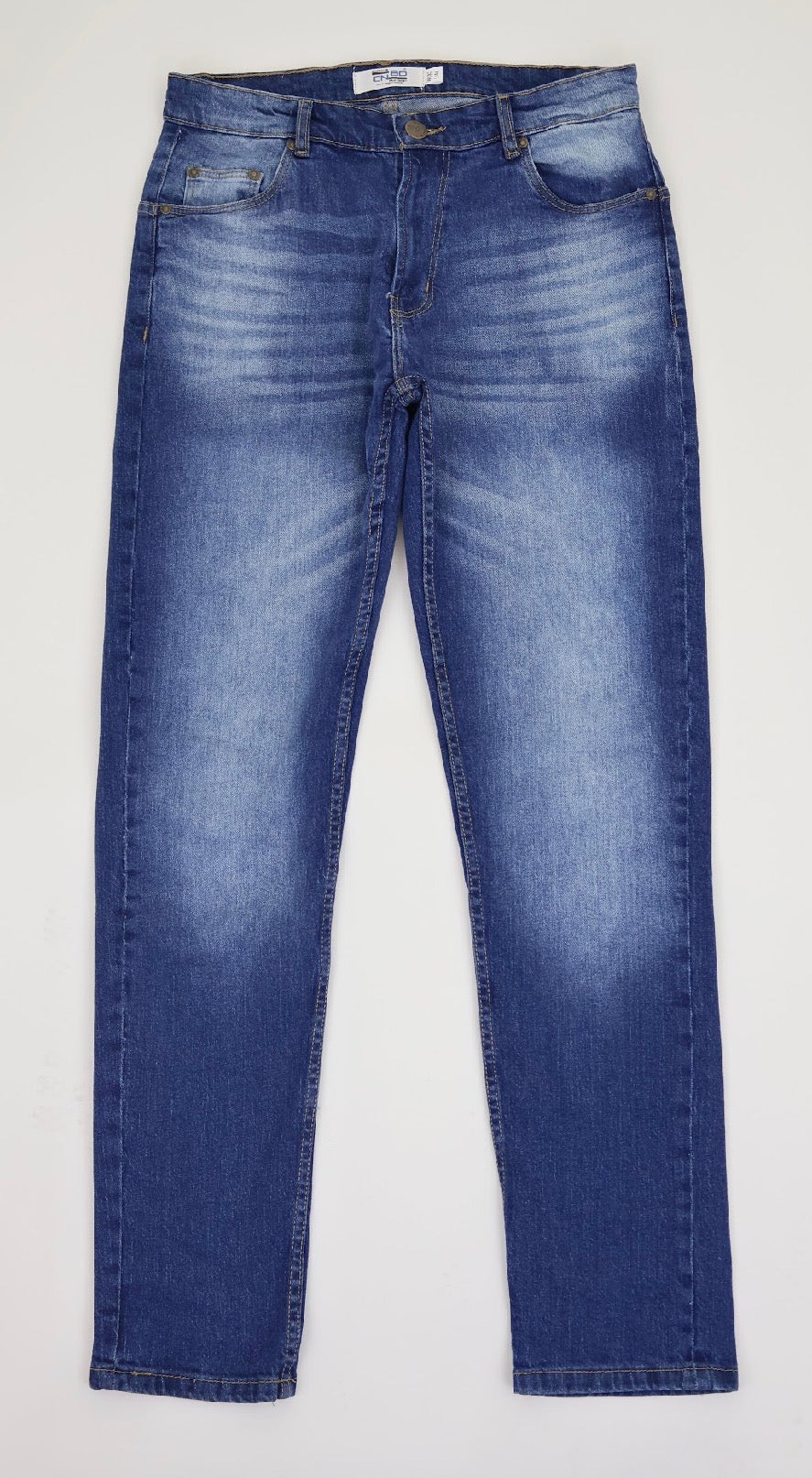 Men’s Blue Wash Straight Leg Jeans