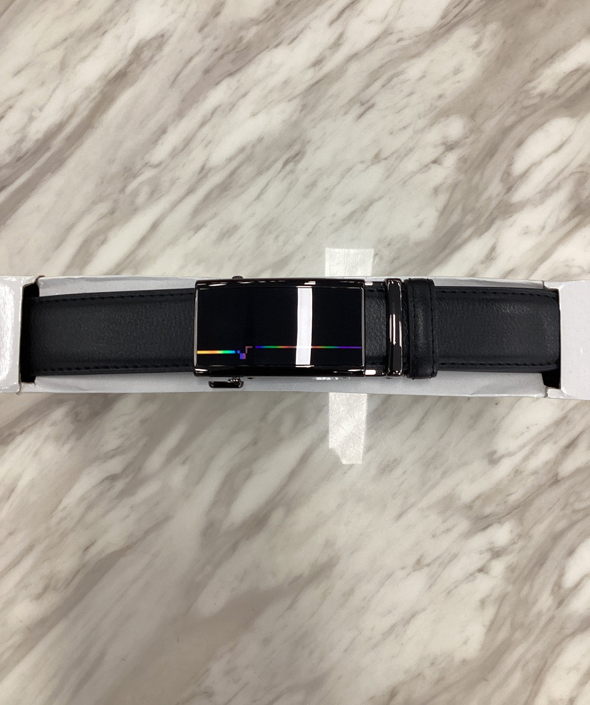 Men’s Ratchet Leather Belt – Automatic Buckle