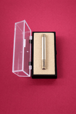 Silver Tie Clip with Gold Ring Accents – Minimalist Luxury Men’s Formal Accessory