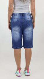 Women’s Denim Knee-Length Shorts – Relaxed Fit
