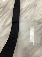 Formal Men’s Patterned Black Necktie with Pocket Square