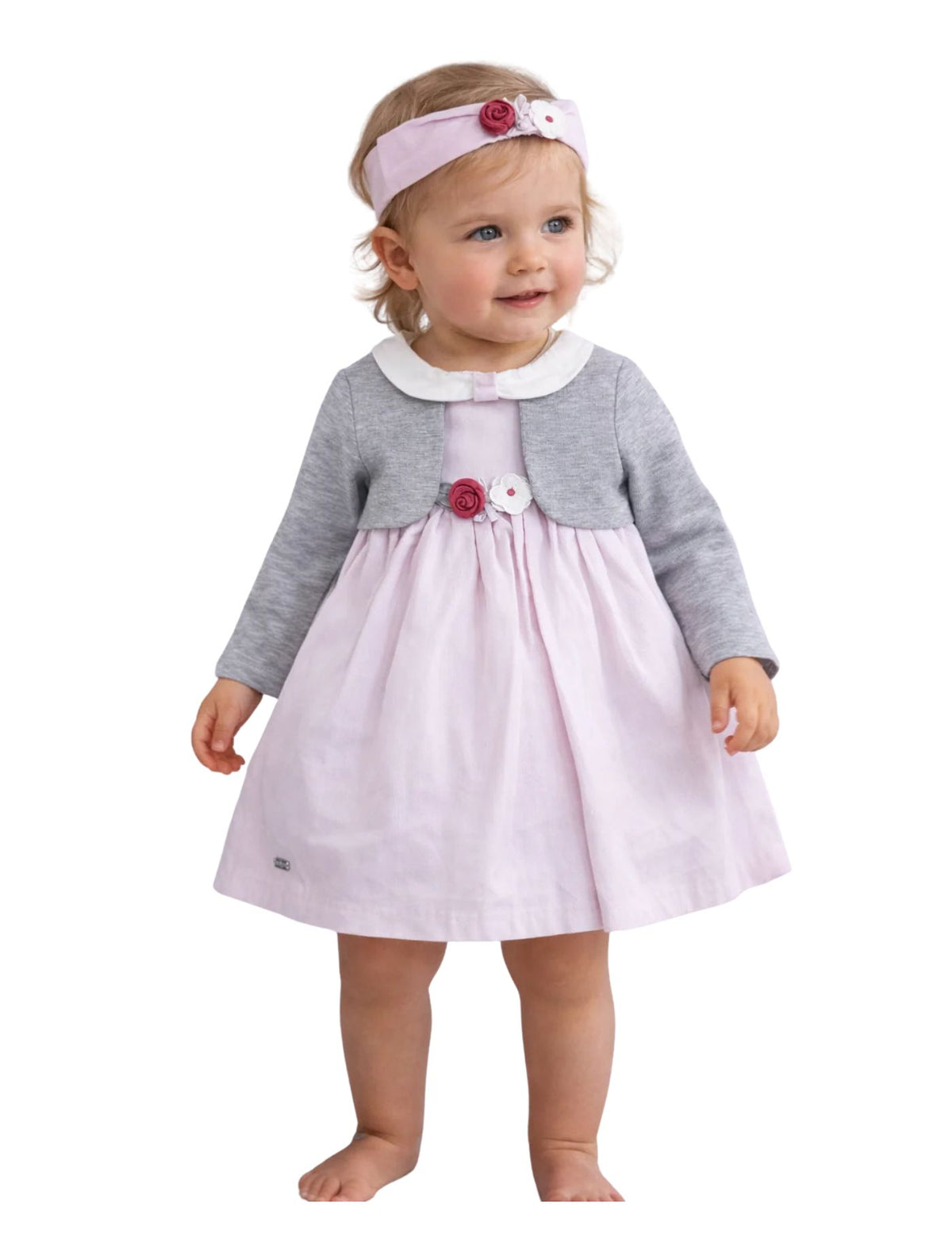Indigo Girls Dress Set with Long Sleeve Bolero & Headband