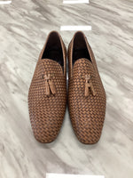 Men’s Woven Leather Tassel Loafers