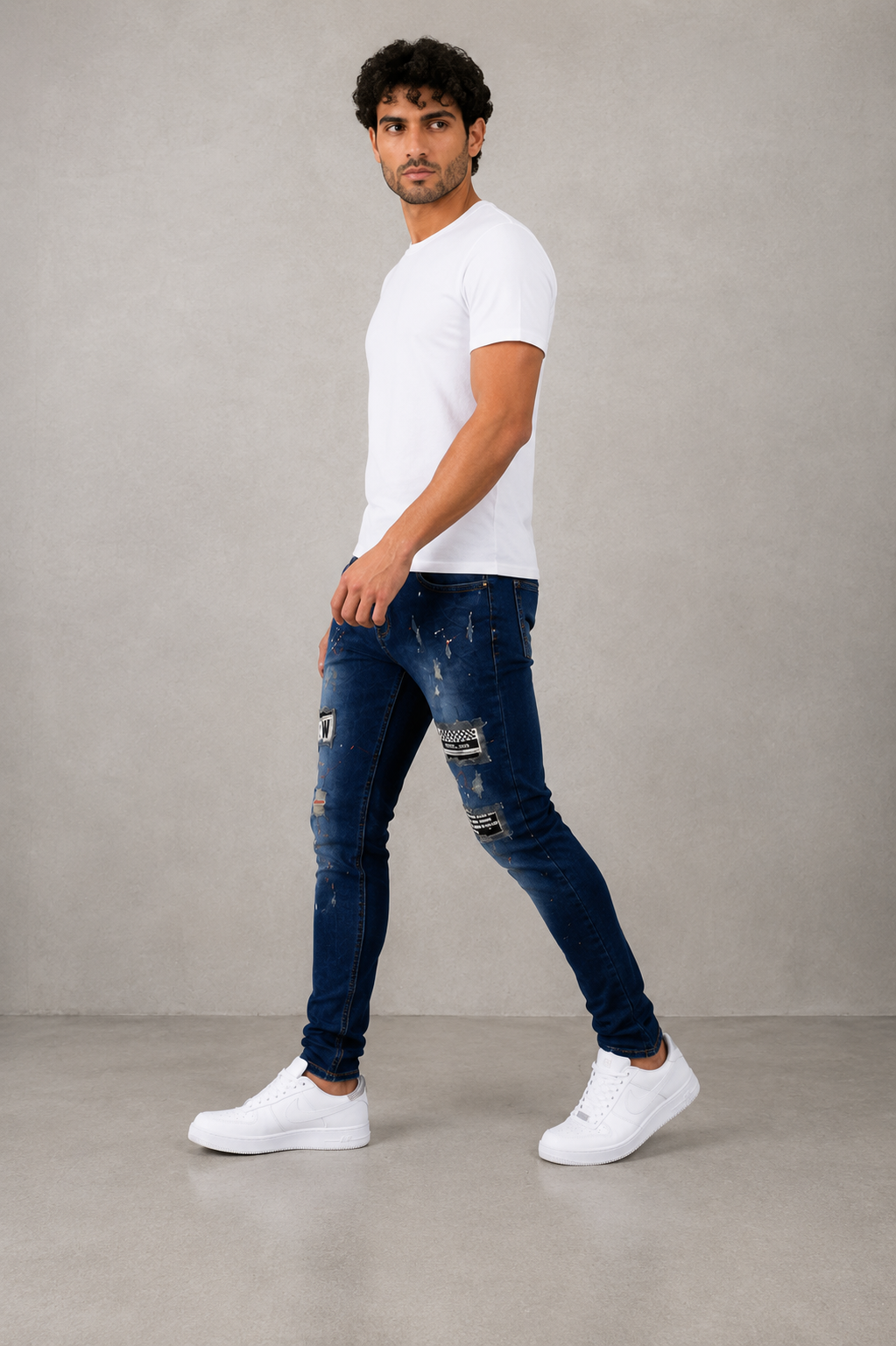 DNM Skinny Fit Jeans Pants.(FFFF)
