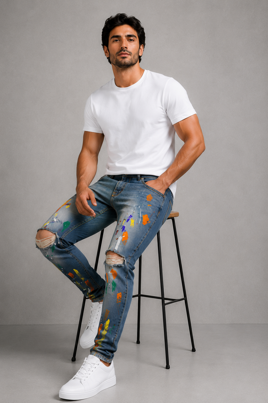 2YDNM Skinny Fit Jeans Pants.(FFFF)
