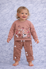 Indigo Girls Floral Outfit Set – Long Sleeve Top & Pants