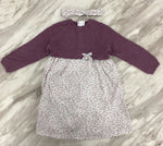 Indigo Girls Floral Dress with Knit Top & Matching Headband
